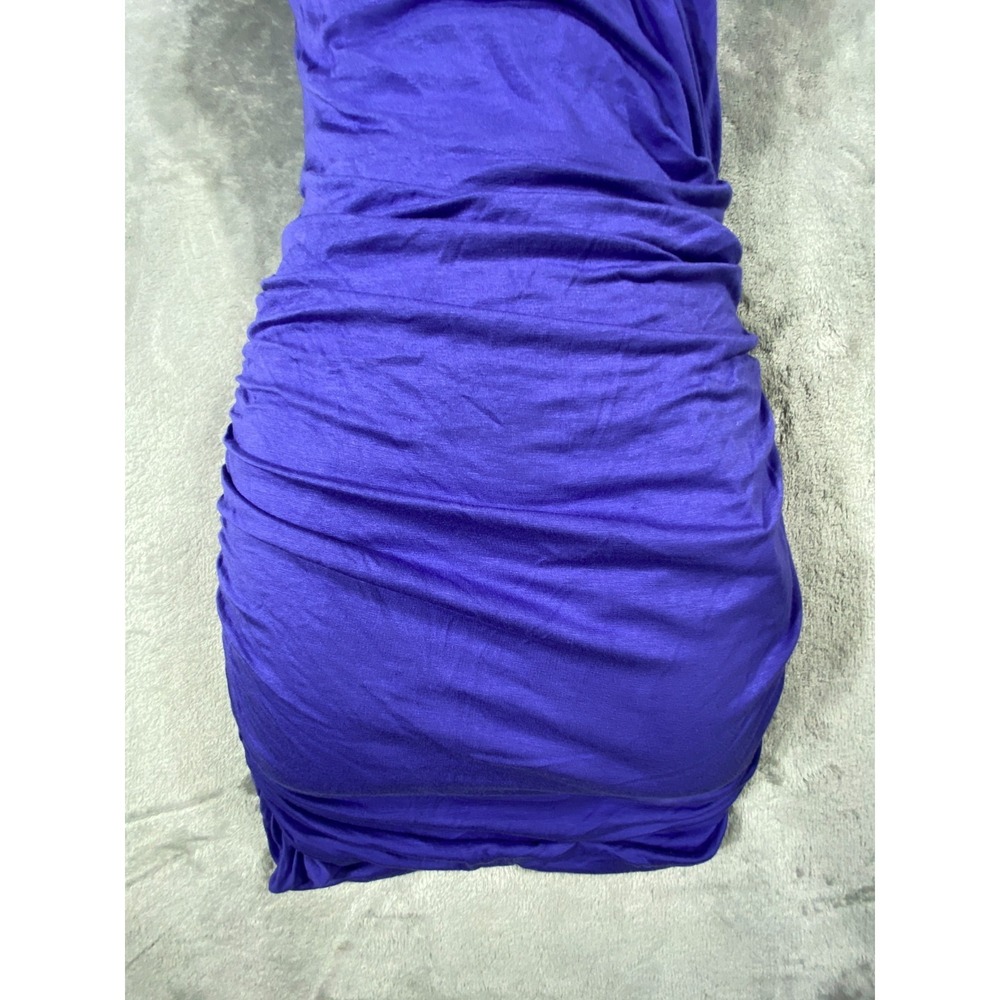 Casual Couture by Green Envelope Bodycon Dress Womens S Blue Ruched USA Made NWT - Picture 2 of 8